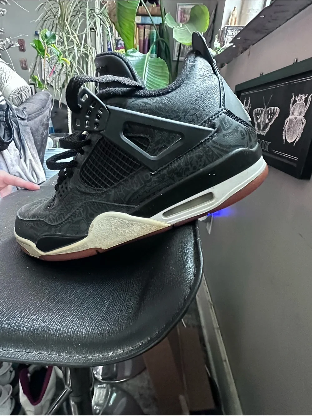 Air Jordan 4 Retro SE Black Laser / Laser Black Gum Size 11 CI1184-001